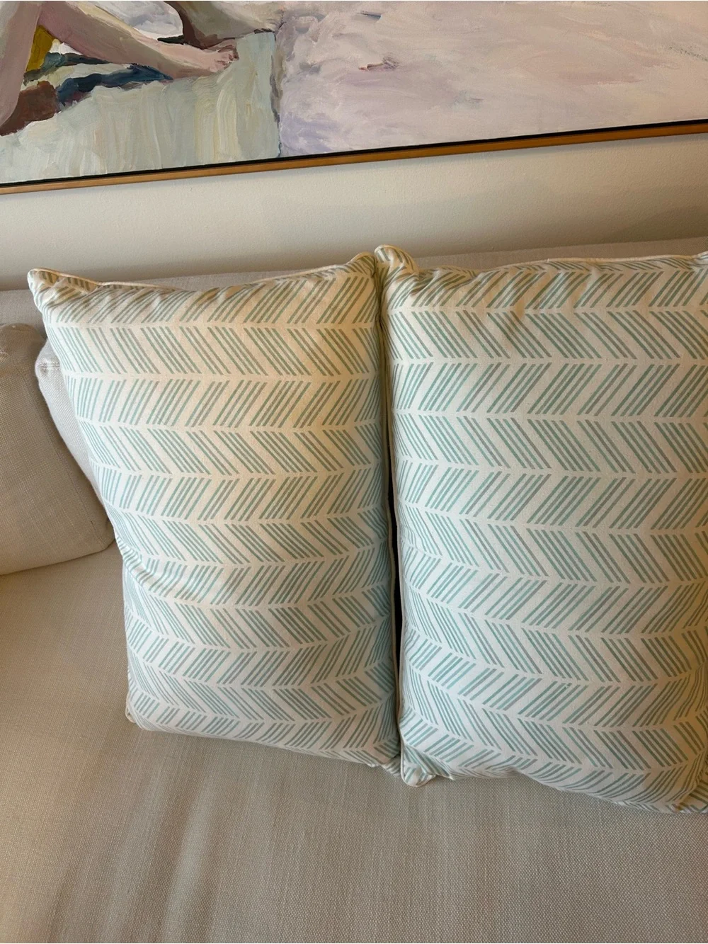 SARA RICHARDSON DESIGN 26” x 16”Custom Cotton Double-Sided Design Down Pillow